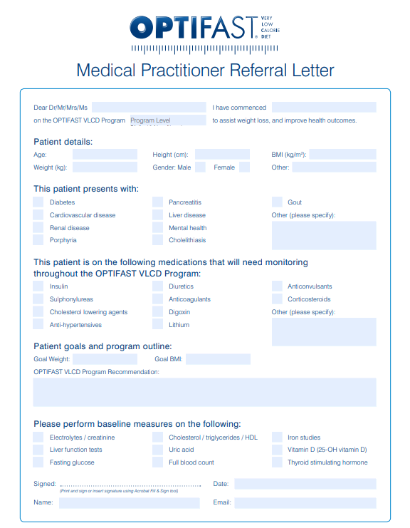 Medical Practitioner Referral Letter